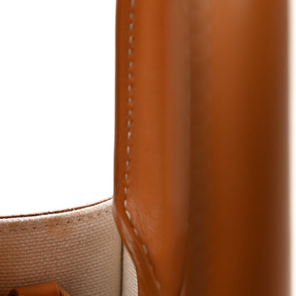 Celine Canvas Calfskin Mini Vertical Cabas Natural Tan 12 of 14