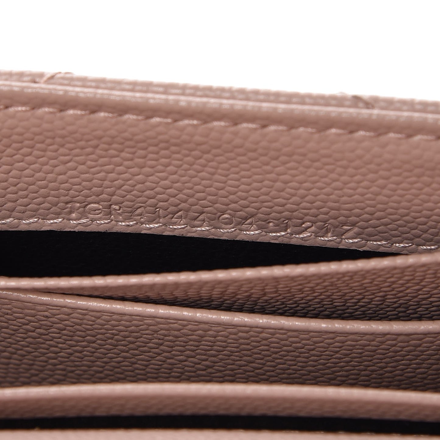 Grain De Poudre Matelasse Chevron Small Monogram Envelope Wallet Pale Blush
