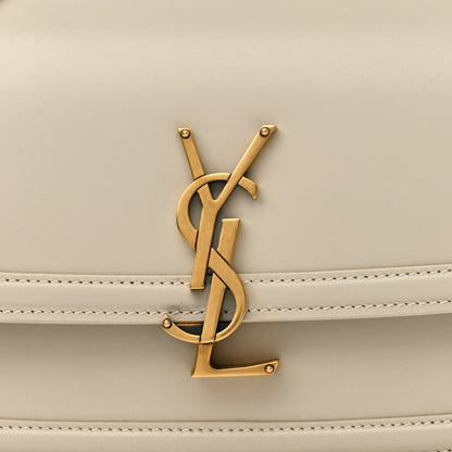 Saint Laurent Smooth Calfskin Monogram Small Solferino Satchel Crema Soft 8 of 10