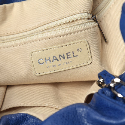 Chanel Caviar 31 Drawstring Tote Dark Blue 8 of 10
