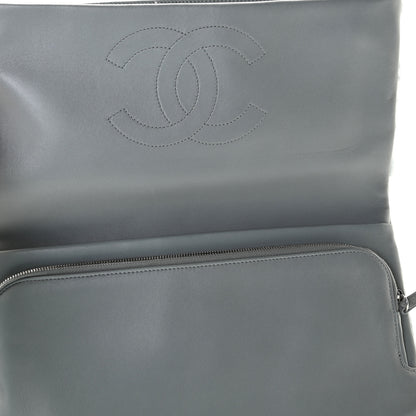 Chanel Shearling Lambskin Chanel 100% Clutch Grey 11 of 11