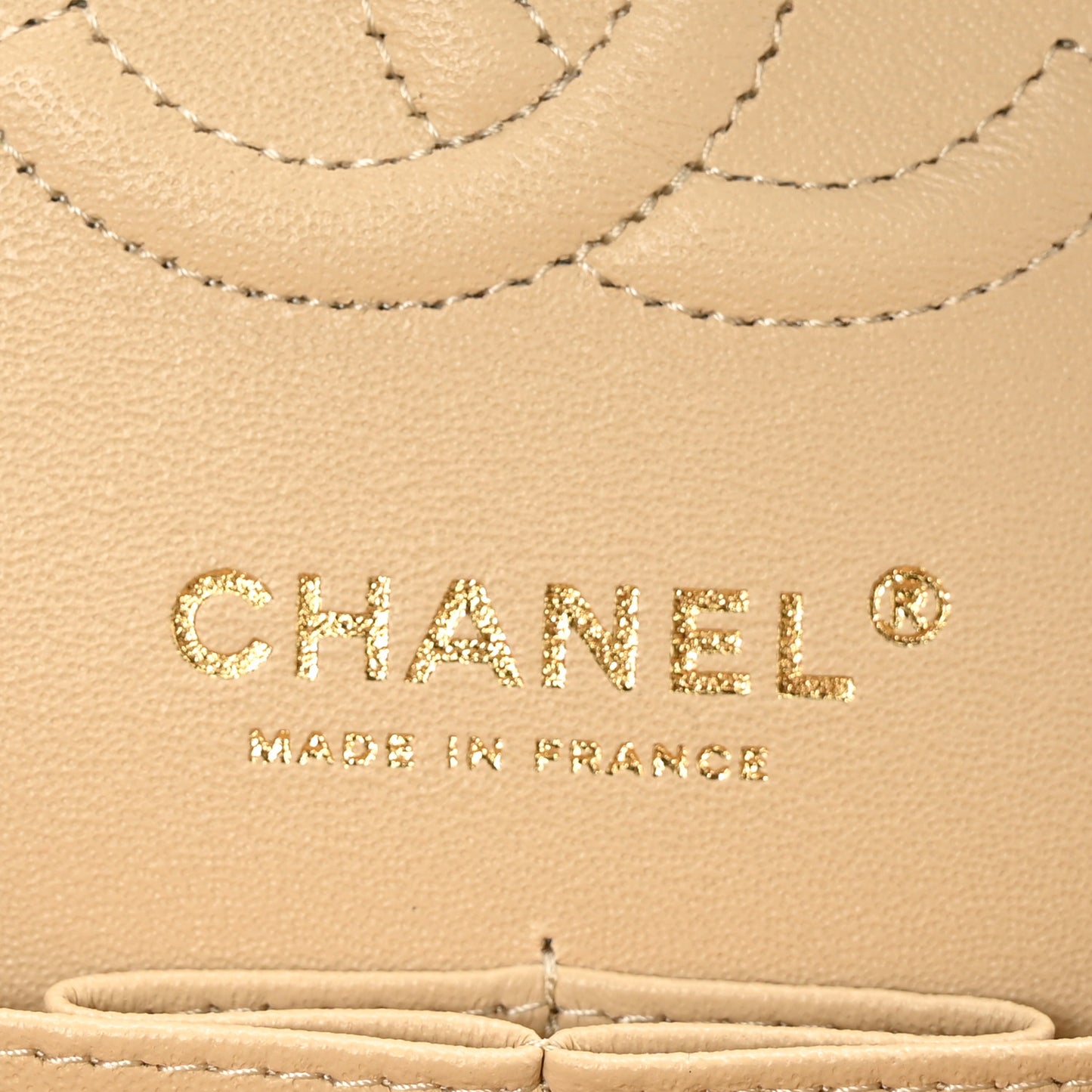 Caviar Quilted Small Double Flap Beige