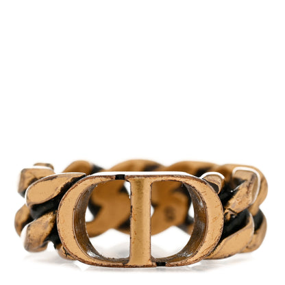 Christian Dior Metal Montaigne 30 Chain Ring S Antique Gold 1 of 4