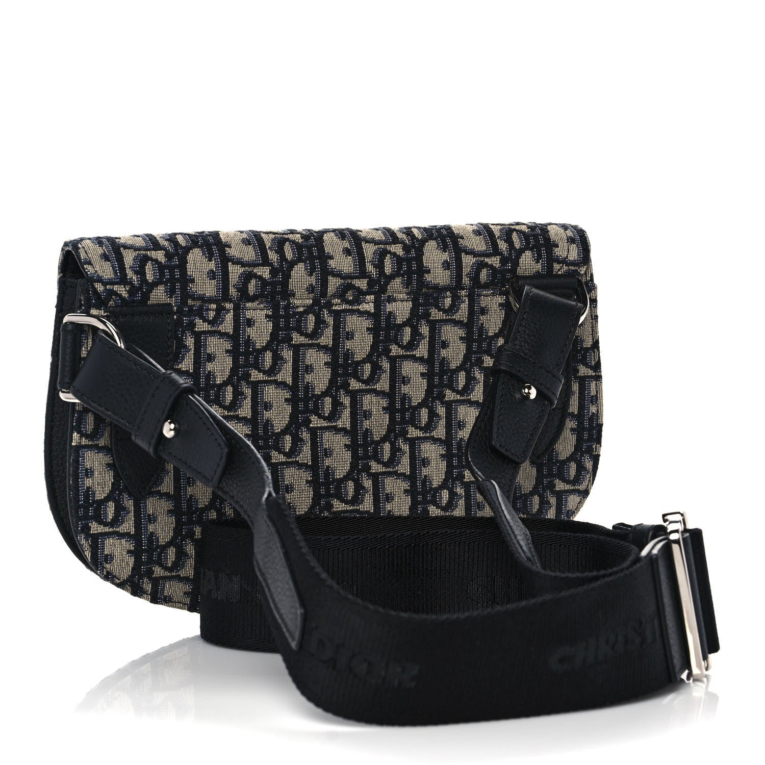 Christian Dior Oblique Mens Mini Saddle Bag Blue 3 of 10