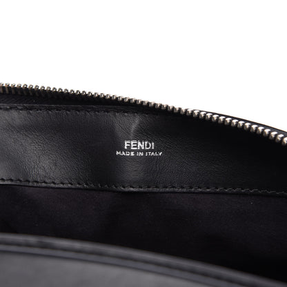 Fendi Vitello Baltico Dolce DotCom Satchel Black Blue Royal 8 of 10