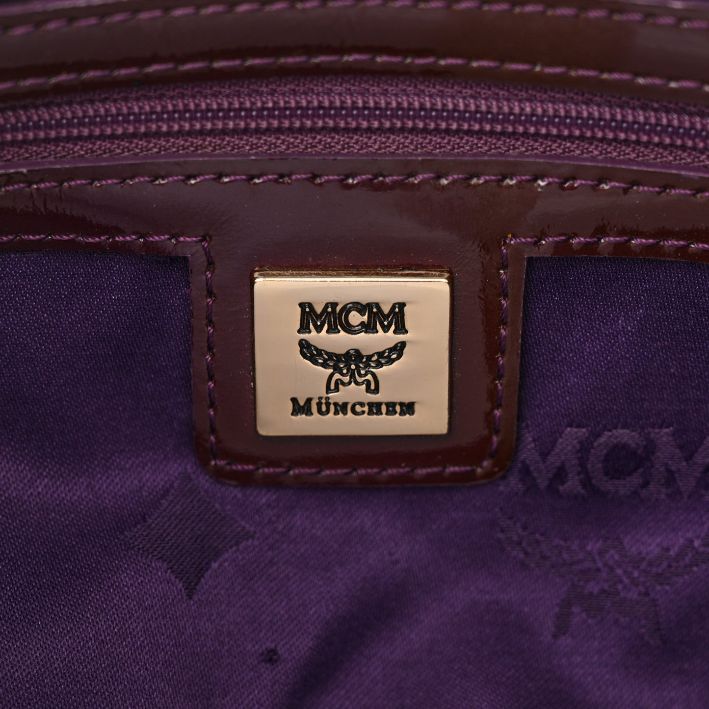 Patent Monogram Essential Barrel Bag Bordeaux
