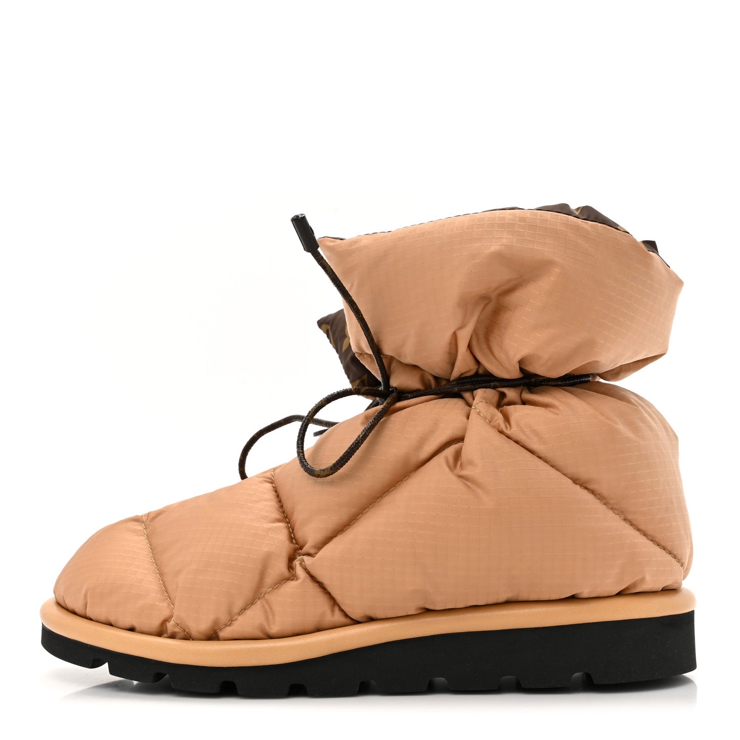 Nylon Monogram Pillow Comfort Ankle Boot 38 Beige