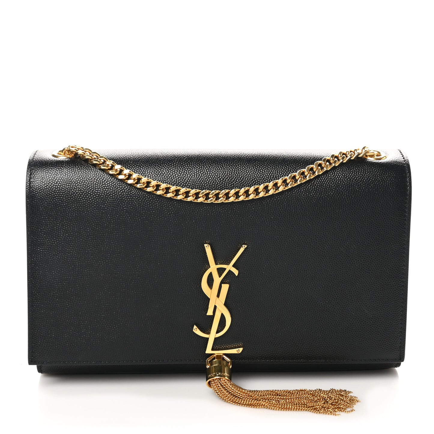 Grain De Poudre Medium Classic Monogram Kate Tassel Satchel Black