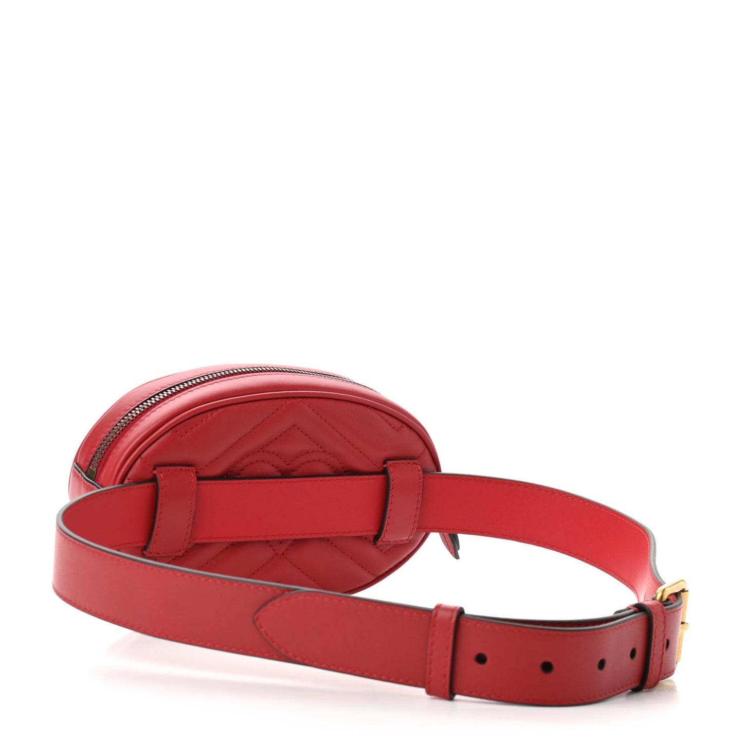 Calfskin Matelasse GG Marmont Belt Bag 85 34 Hibiscus Red