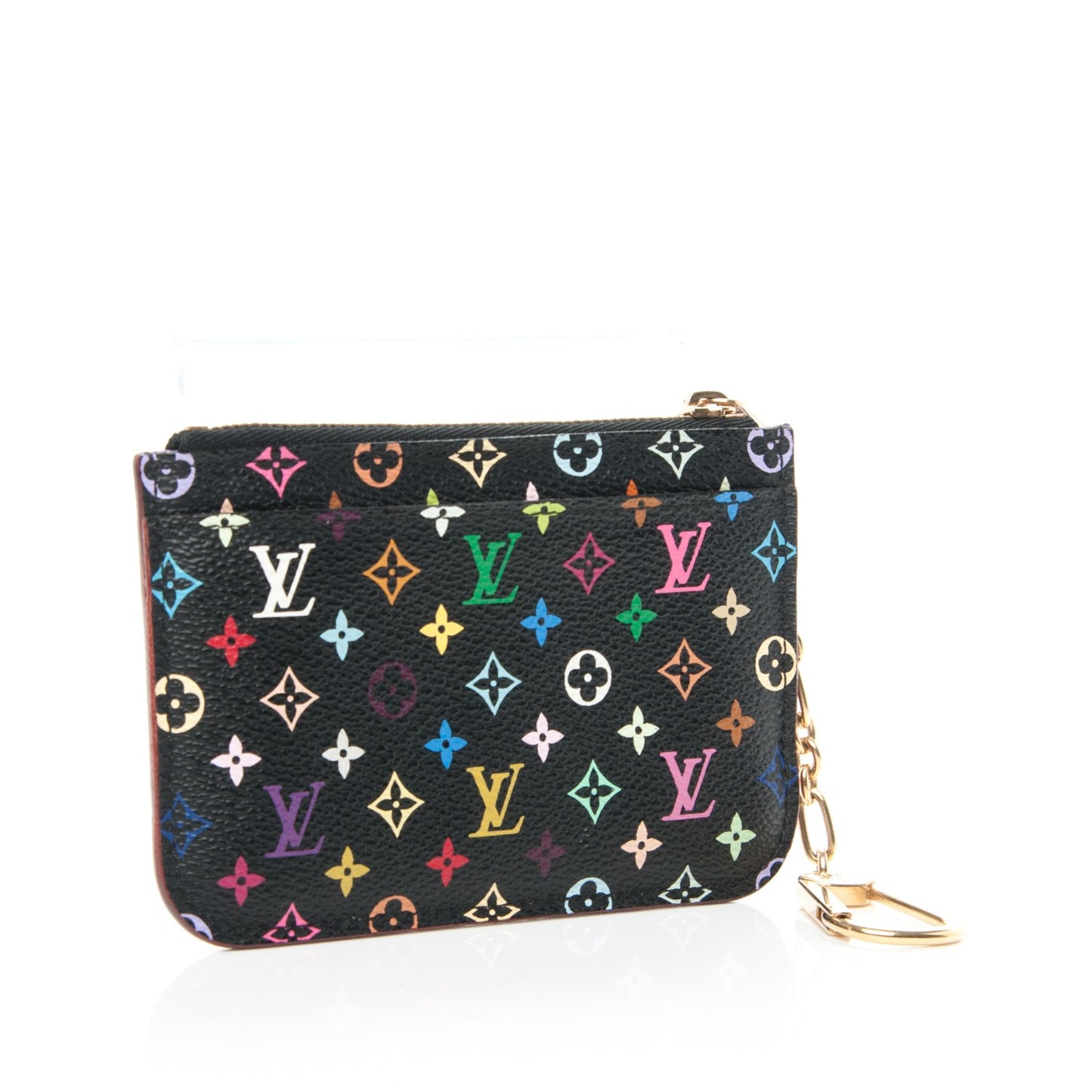 Monogram Multicolor Key Pouch Black Violet