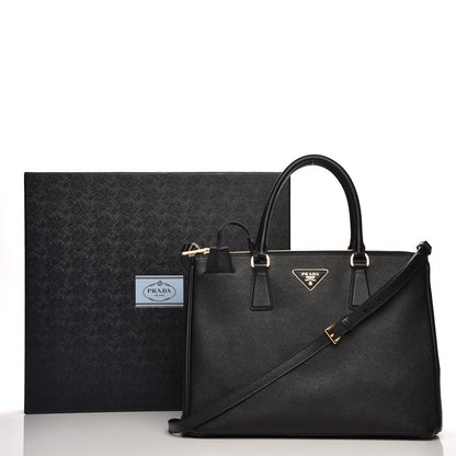 Prada Saffiano Medium Galleria Double Zip Tote Black 11 of 11