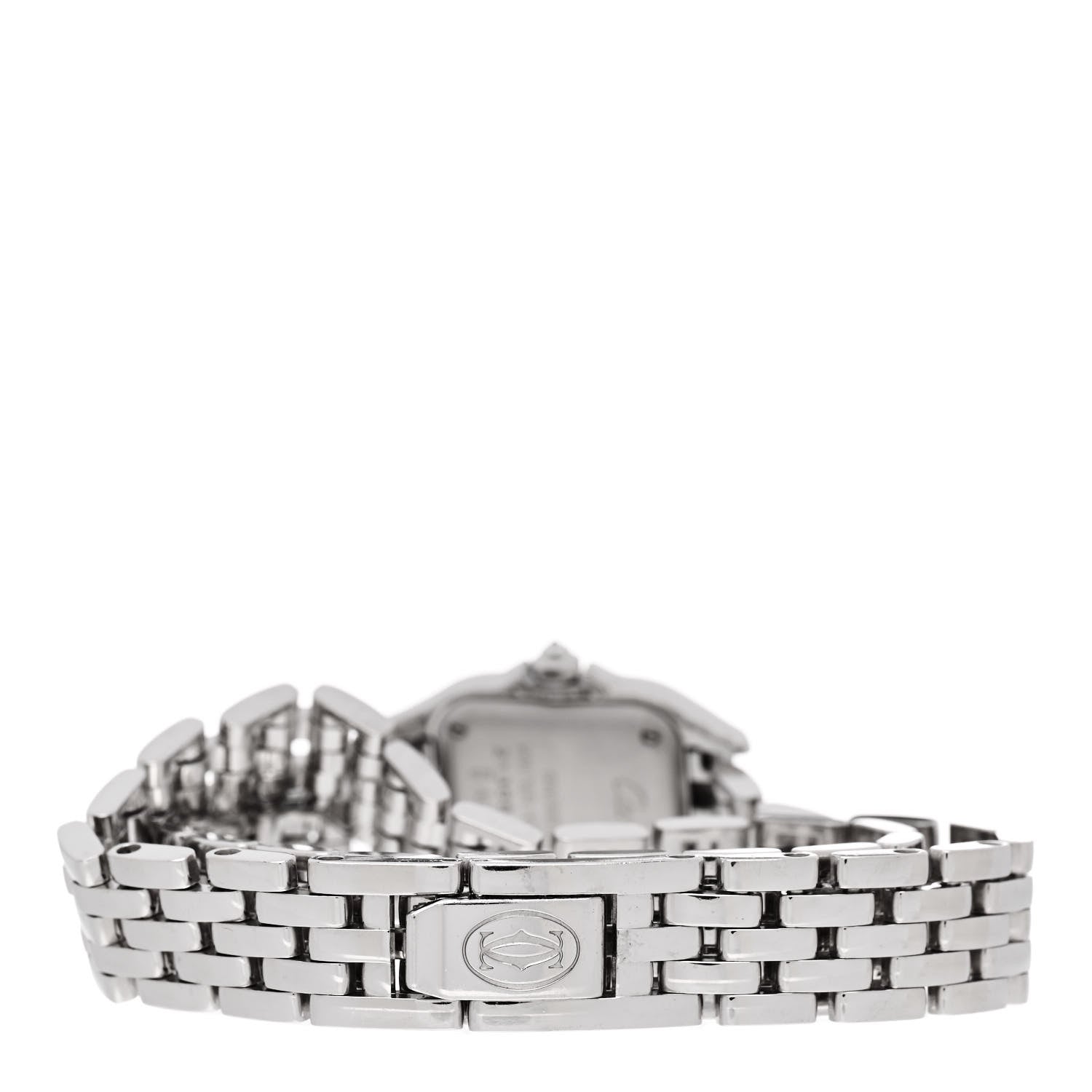 Cartier 18K White Gold Diamond Bezel 22mm Panthere Double Wrap Quartz Watch 3 of 4