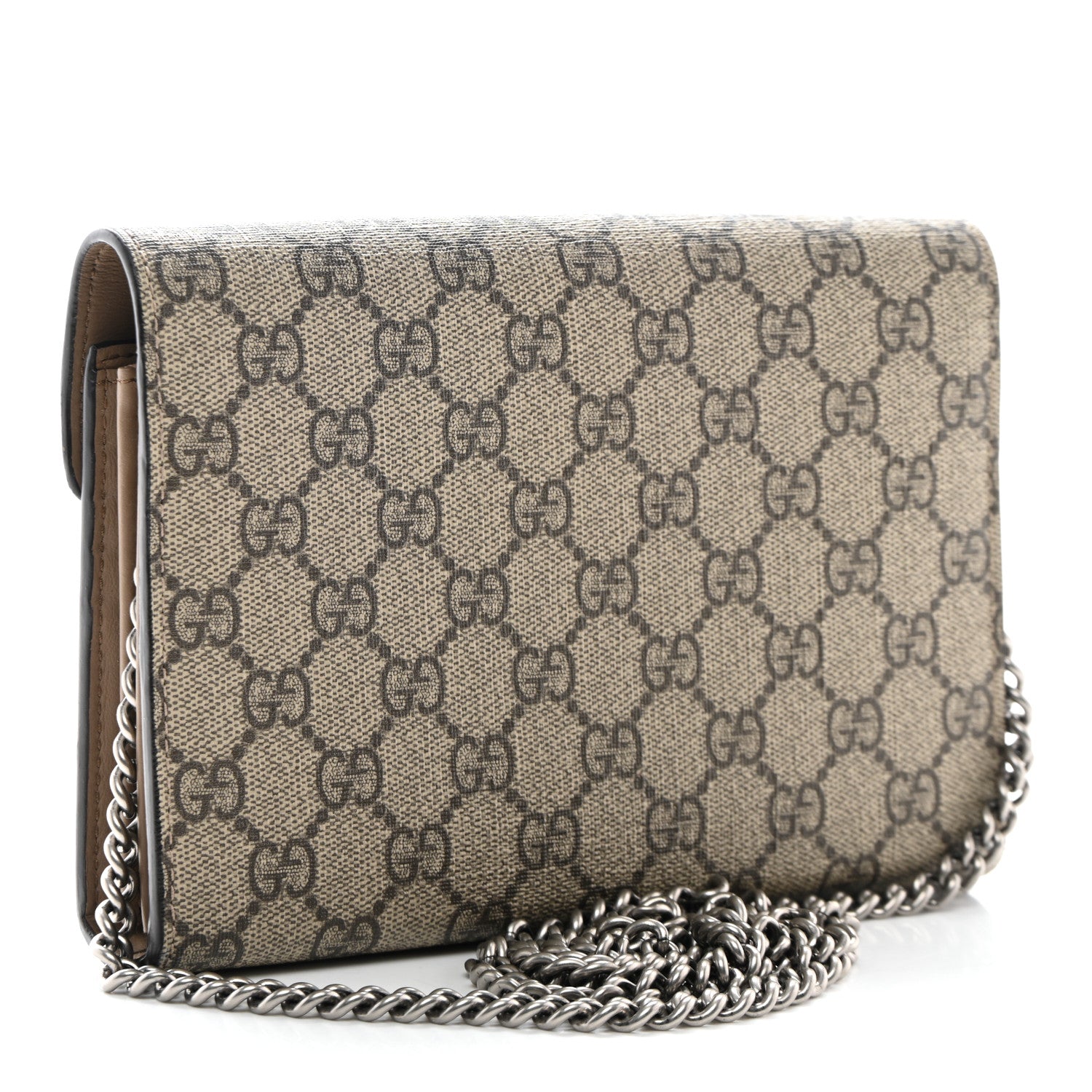 Gucci GG Supreme Monogram Mini Dionysus Chain Wallet Beige Taupe 3 of 12