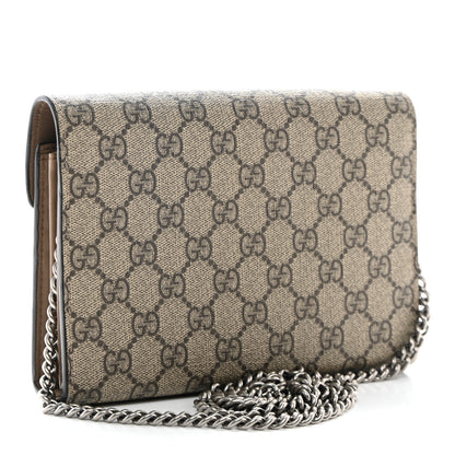 Gucci GG Supreme Monogram Mini Dionysus Chain Wallet Beige Taupe 3 of 12