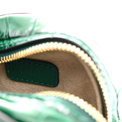 Chloe Calfskin Crocodile Embossed Mini C Round Crossbody Woodsy Green 6 of 11