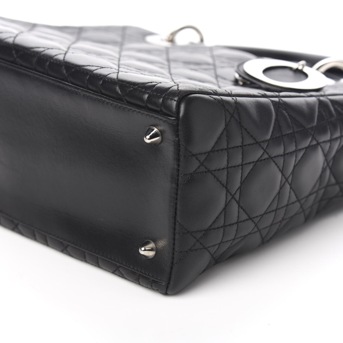 Lambskin Cannage Medium Lady Dior Black