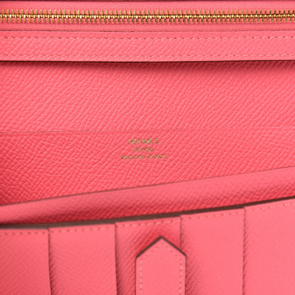 Hermes Epsom Bearn Gusset Wallet Rose Azalee 6 of 8