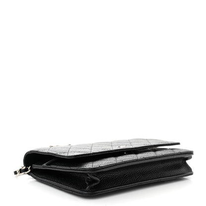 Chanel Caviar Quilted Wallet On Chain WOC Black 4 of 12