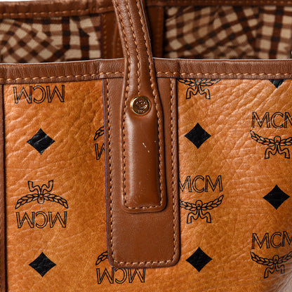 MCM Visetos Medium Liz Reversible Shopper Tote Cognac 19 of 39