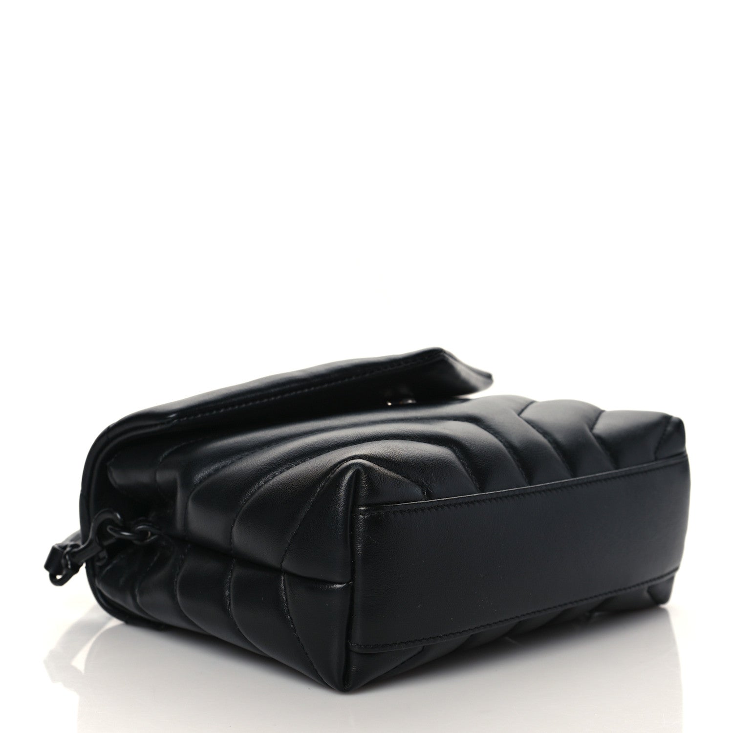 Saint Laurent Calfskin Y Quilted Monogram Toy Loulou Crossbody Bag Black 4 of 9