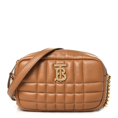 Burberry Lambskin Quilted Mini Lola Camera Bag Maple Brown 1 of 9