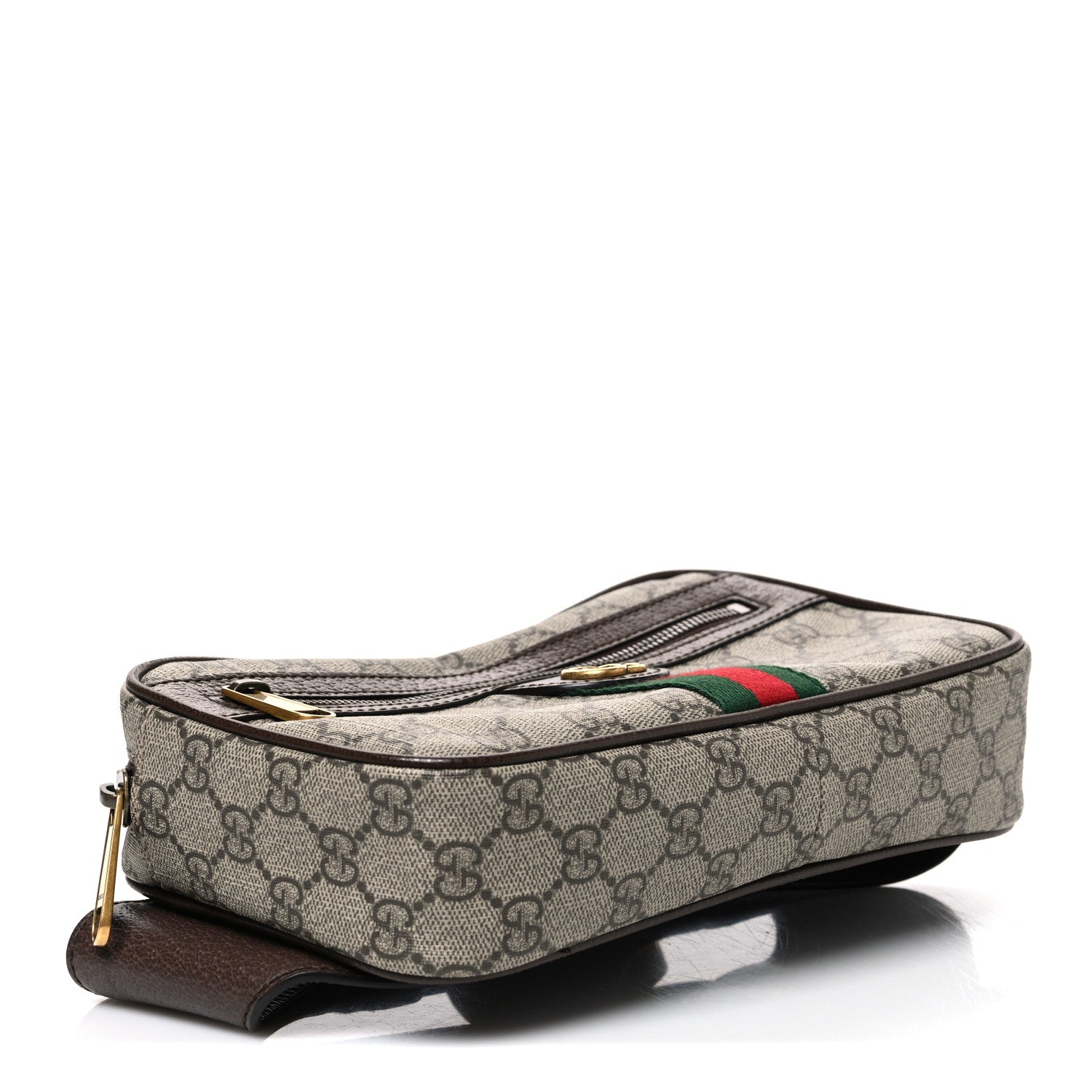 Gucci Soft GG Supreme Monogram Medium Ophidia Belt Bag Dark Brown 4 of 11