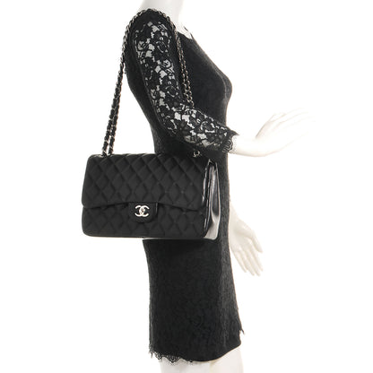 Chanel Lambskin Quilted Jumbo Double Flap Black 2 of 8