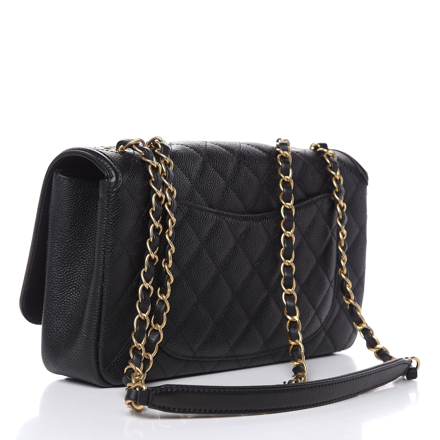 Caviar Quilted Medium CC Filigree Flap Black