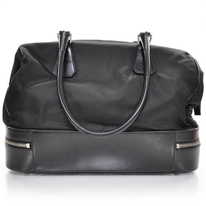 Prada Tessuto Nylon Leather Travel Tote Nero Black 4 of 10