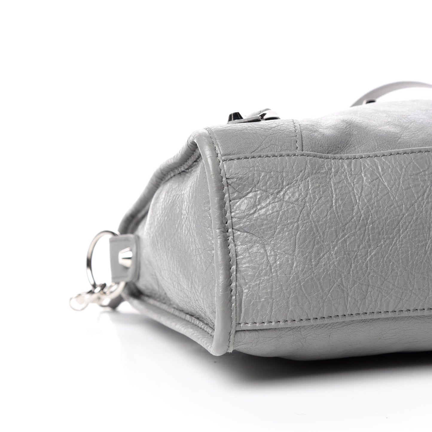 Agneau Classic Silver Hardware S City Gris Haussmannien