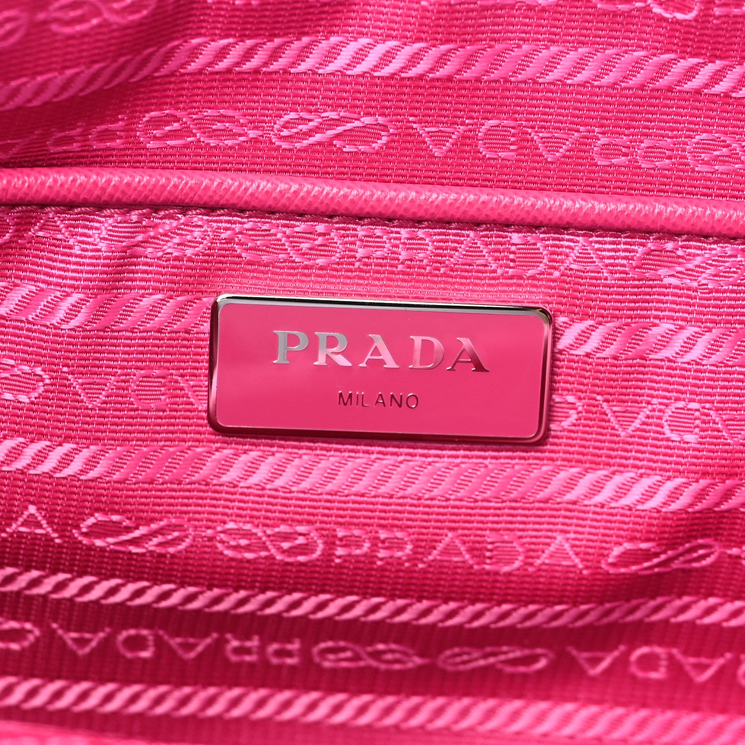 Prada Tessuto Nylon Floral Print Tote Pink Multicolor 6 of 10