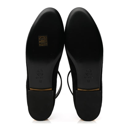 Chanel Suede Patent Cap Toe CC Mary Jane Flats 40 Black 7 of 11