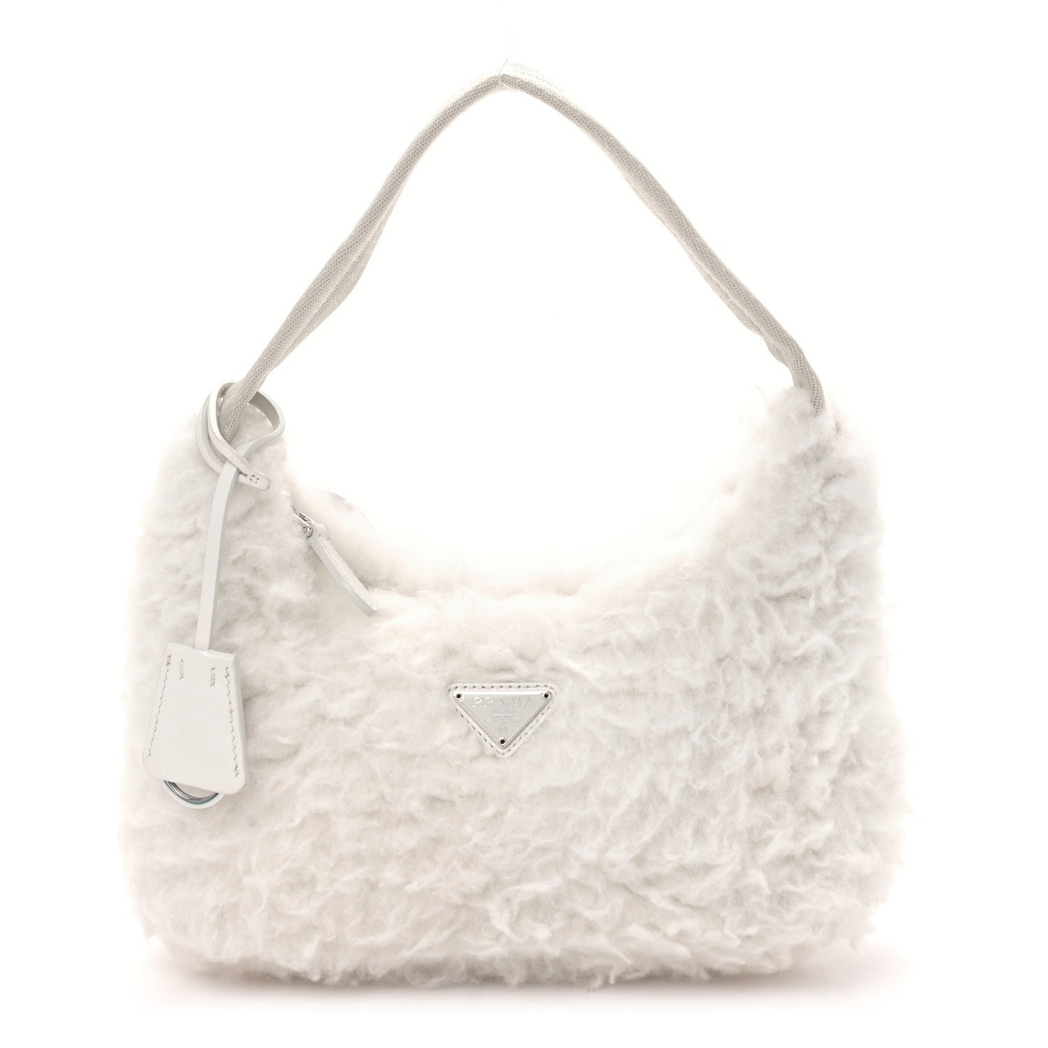 Prada Cashmere Mini Re-Edition 2000 Bag Naturale 1 of 9