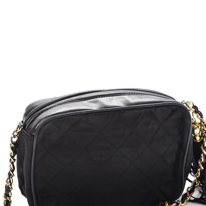 Chanel Satin Quilted Tassel Camera Case Black 13 of 18