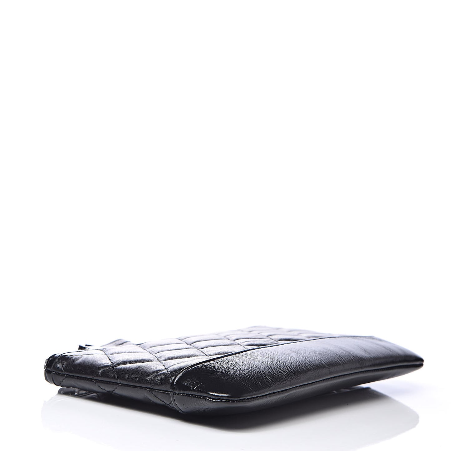 Aged Calfskin Quilted Small Gabrielle Pouch So Black