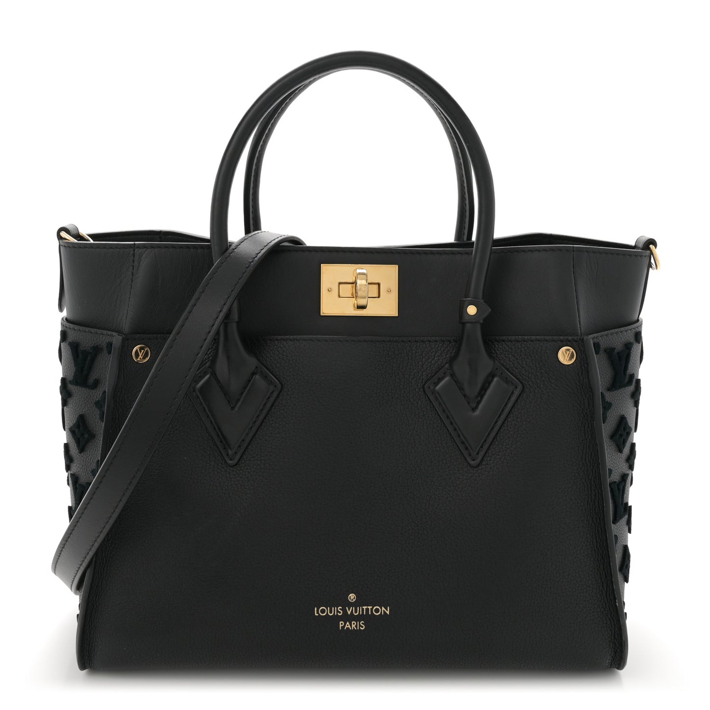 Calfskin Monogram Tufting On My Side Black