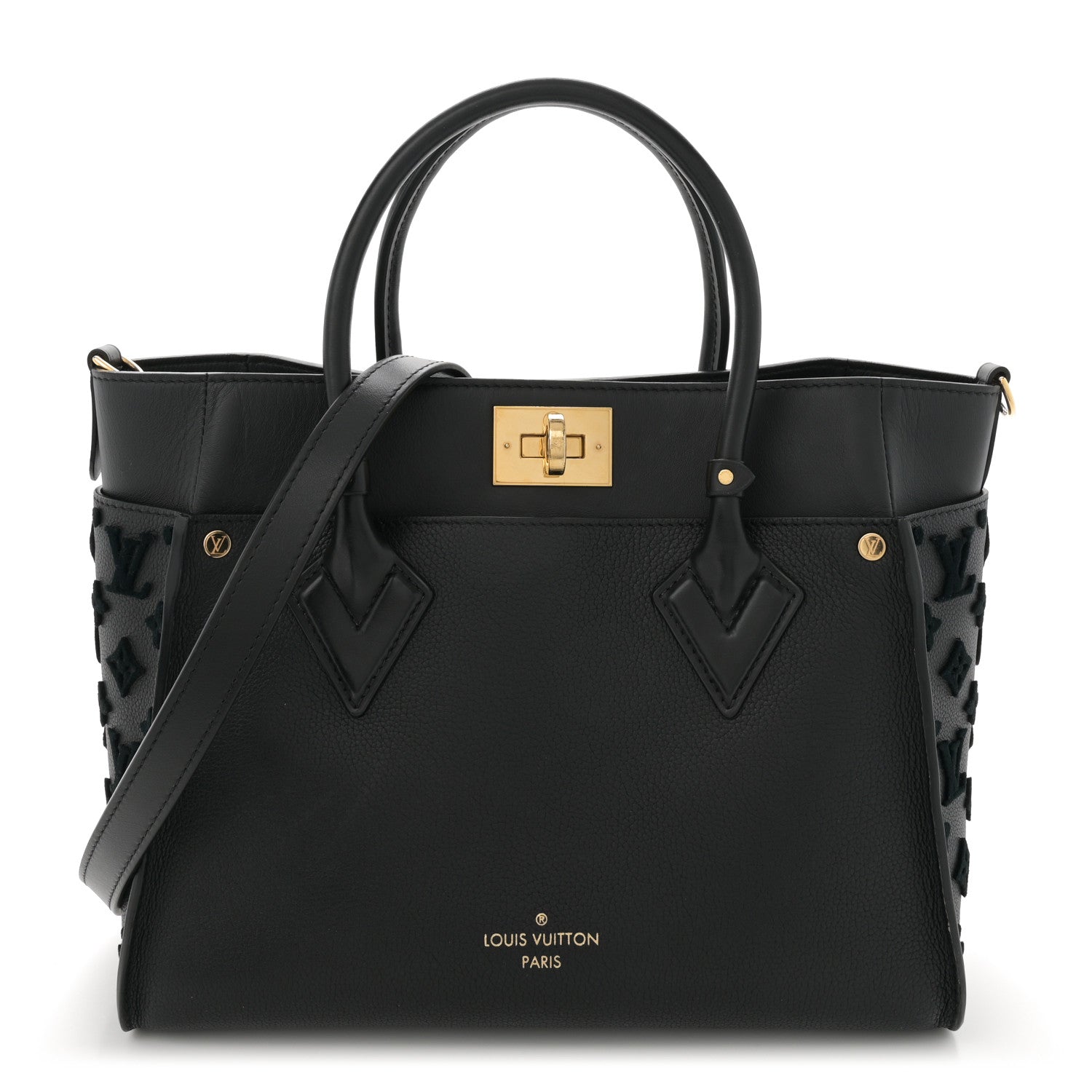 Louis Vuitton Calfskin Monogram Tufting On My Side Black 1 of 13