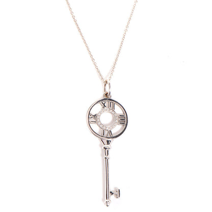 Tiffany 18k White Gold Diamond Pave Atlas Pendant 1 of 7