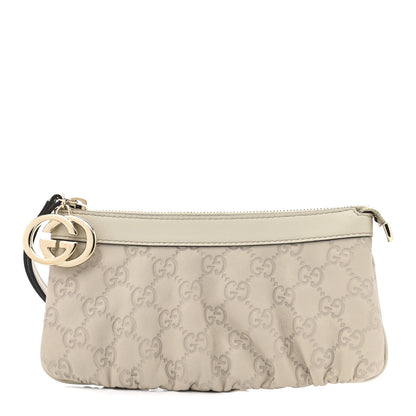 Gucci Guccissima New Britt Wristlet Off White 1 of 9