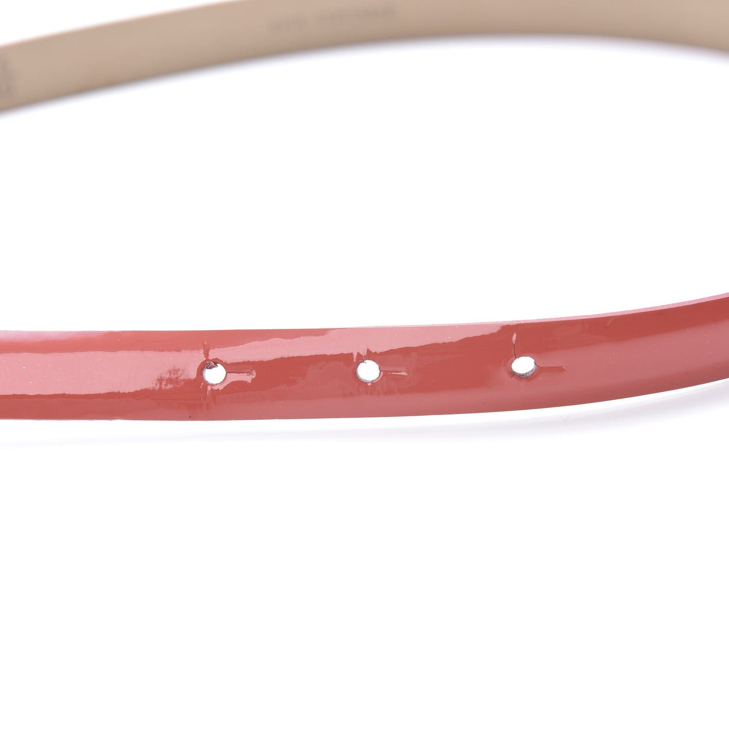 Patent Calfskin CC Logo Skinny Belt 75 30 Pink