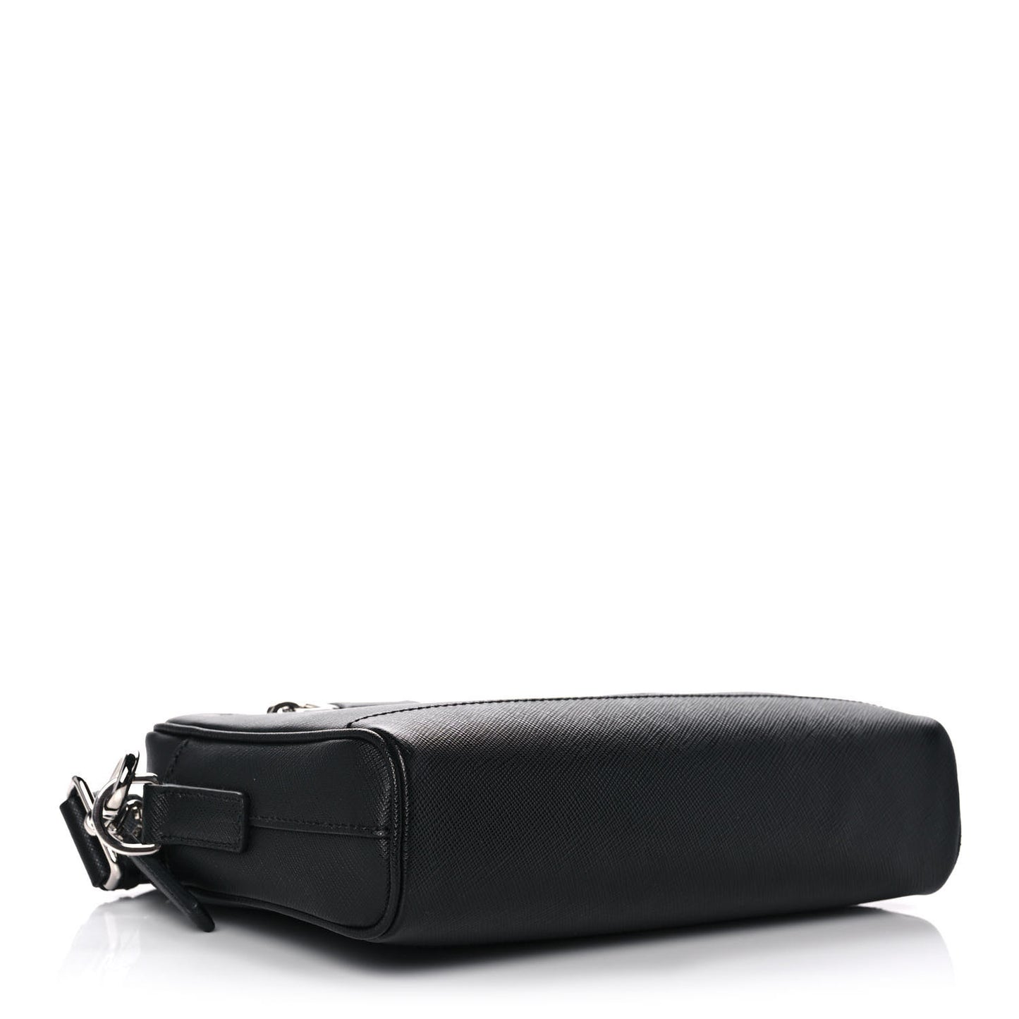 Saffiano Zip Crossbody Bag Black