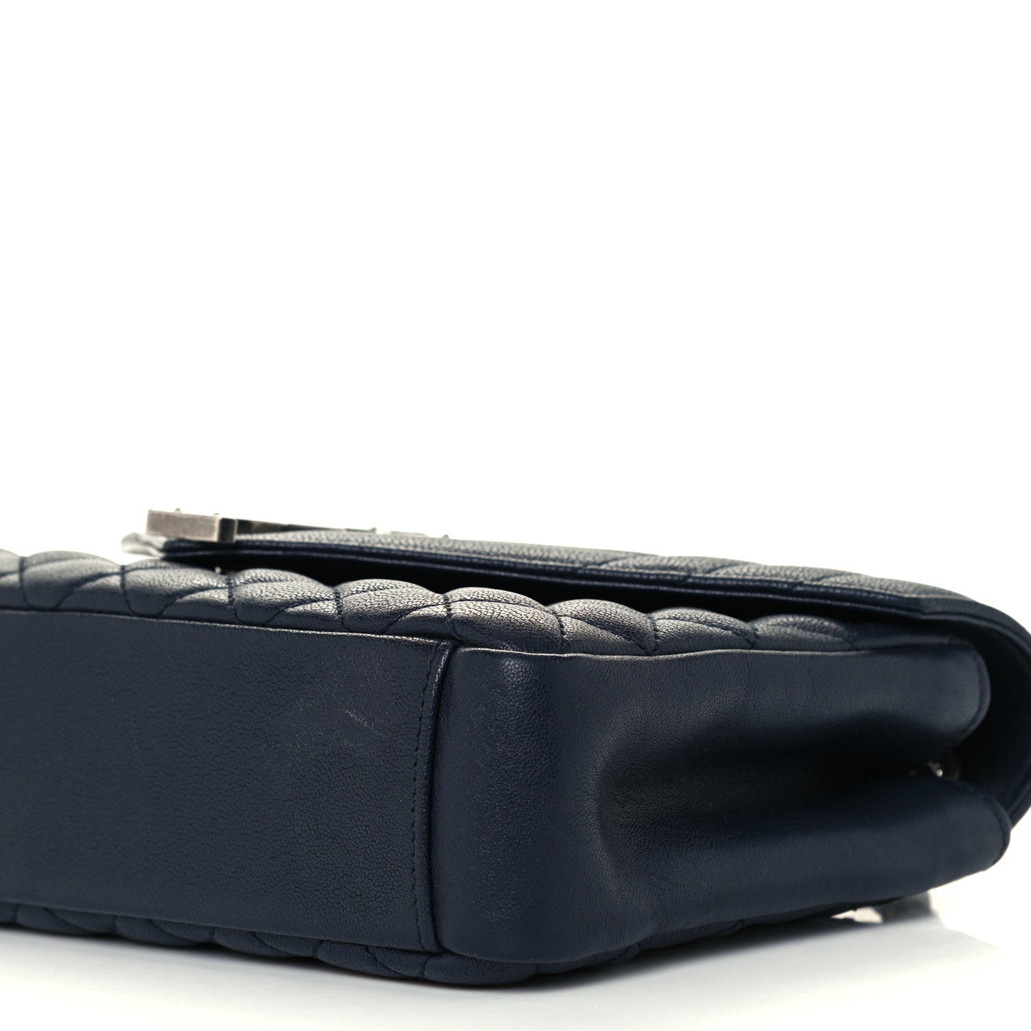 Saint Laurent Sheepskin Tri-Quilt Monogram Medium Soft Envelope Bag Deep Marine 10 of 10