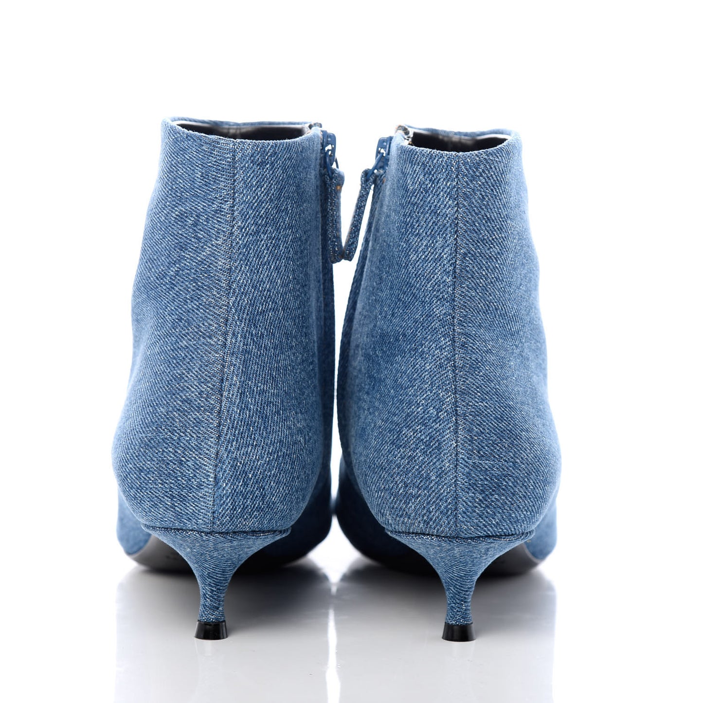 Denim BB Pointy Toe Ankle Booties 39 Light Bleu
