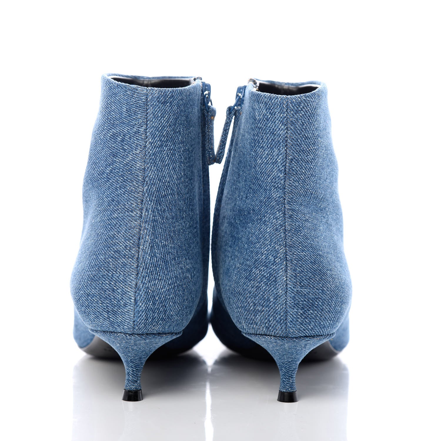 Balenciaga Denim BB Pointy Toe Ankle Booties 39 Light Bleu 7 of 11