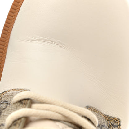 Gucci Calfskin GG Supreme Monogram Nappa Quilted Lace Up Ankle Boots 38.5 Mystic White Beige 13 of 14
