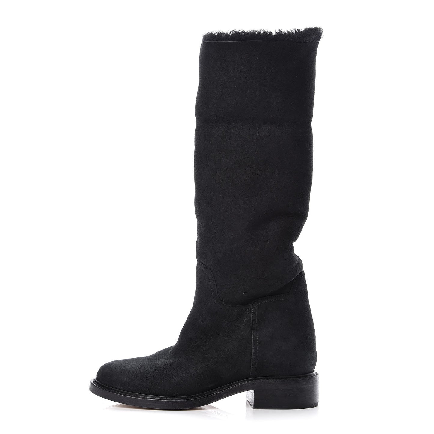 Shearling Suede CC Boots 41 Black