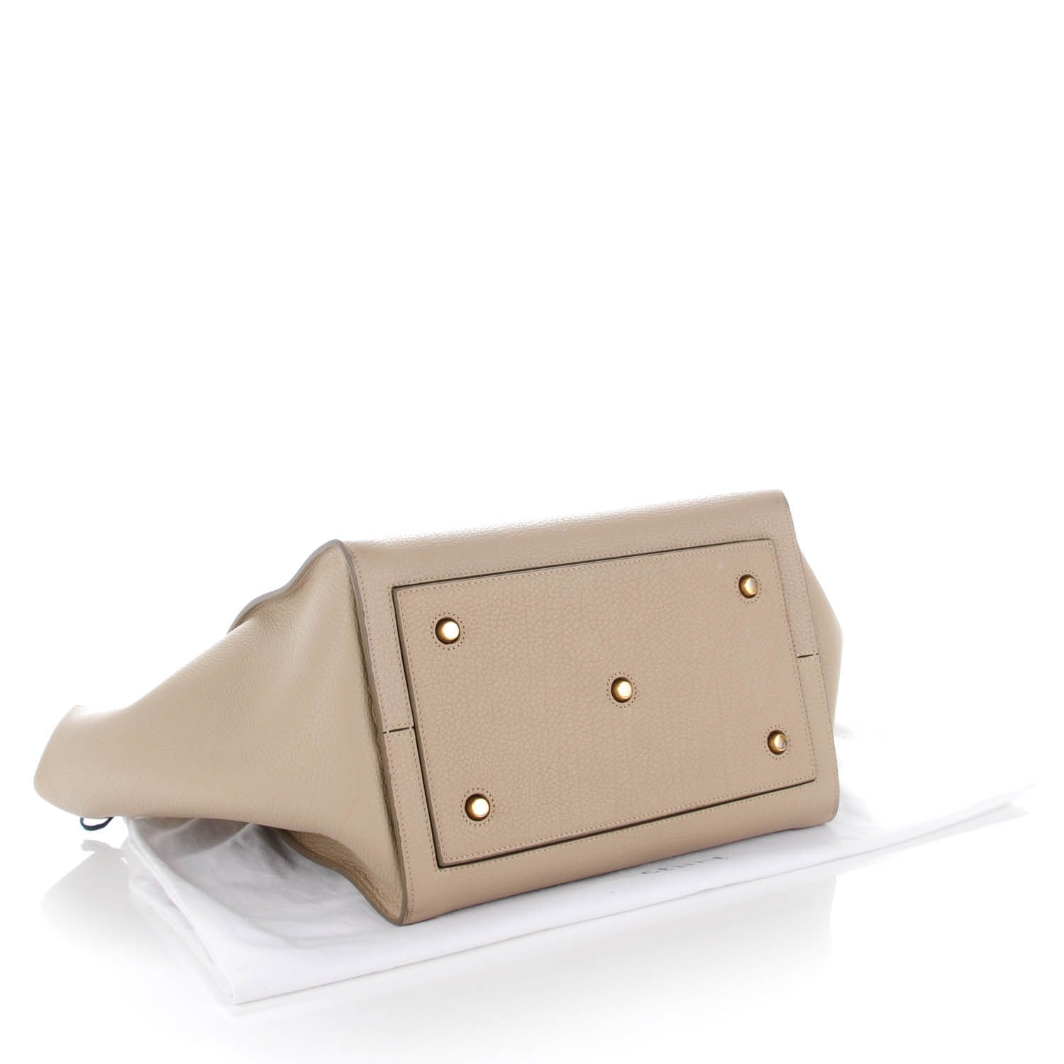 Celine Crisped Calfskin Medium Tie Knot Tote Light Taupe 4 of 7
