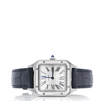 Cartier Stainless Steel Alligator 27.5mm Santos Dumont Quartz Watch 3 of 9