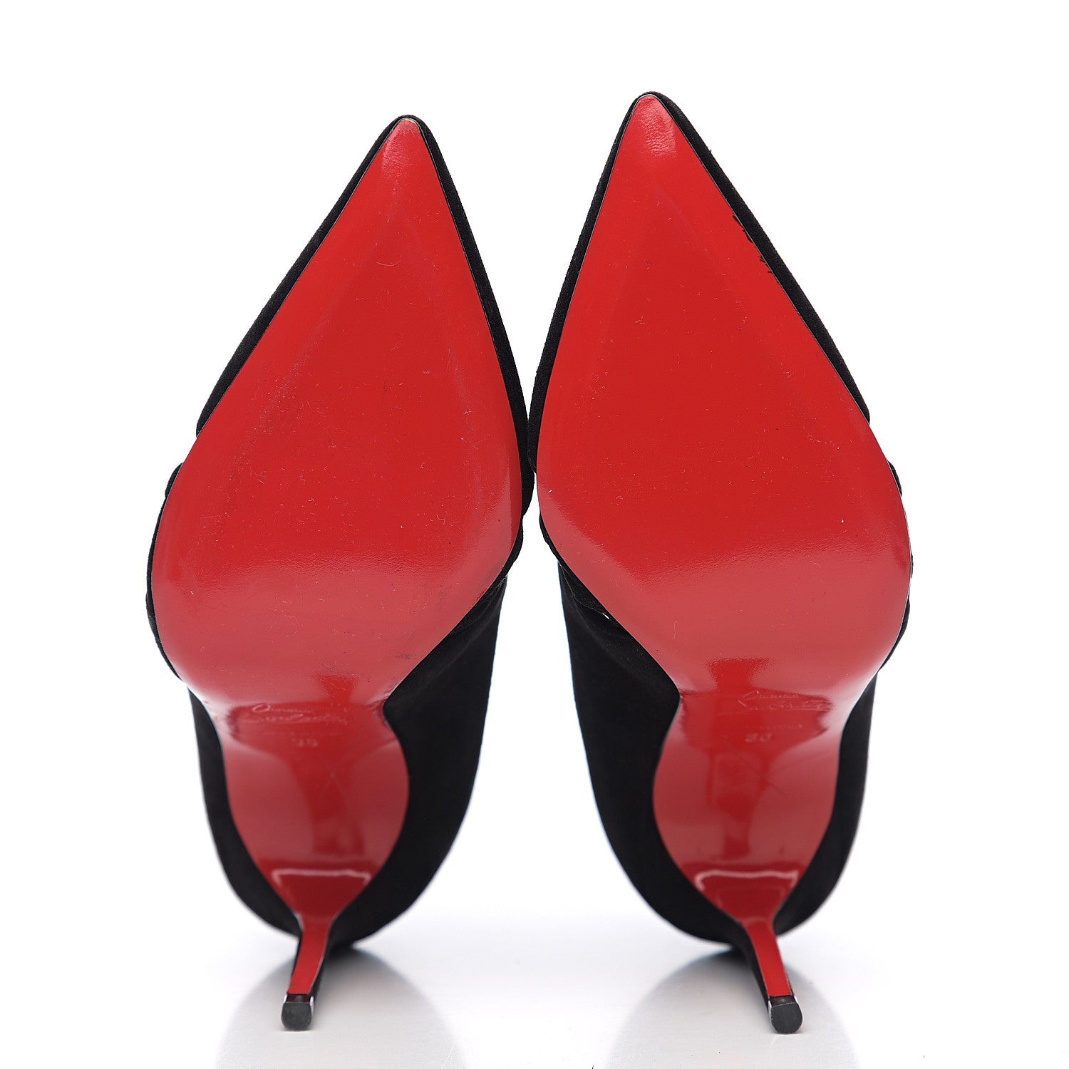 Christian Louboutin Veau Velours Mrs. Bouglione 100 Pumps 36 Black 6 of 7