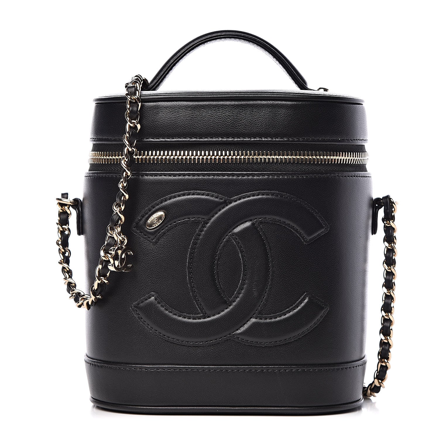Chanel Lambskin Timeless Vanity Cosmetic Case Black 1 of 9